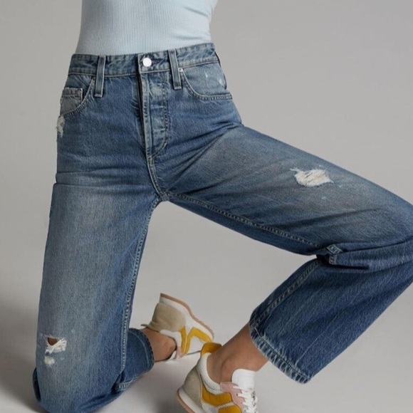 NWT AG Adriano Goldschmied Knoxx High Rise Baggy Boyfriend Jeans SZ 30 Z491 - Picture 1 of 6
